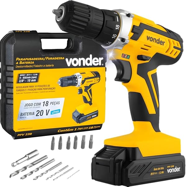 Parafusadeira Furadeira 20V Vonder PFV 238